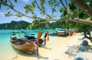 Long Tail Boats in Phi Phi, Thailand